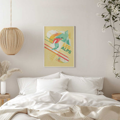 Retro Ski - Stretched Canvas, Poster or Fine Art Print