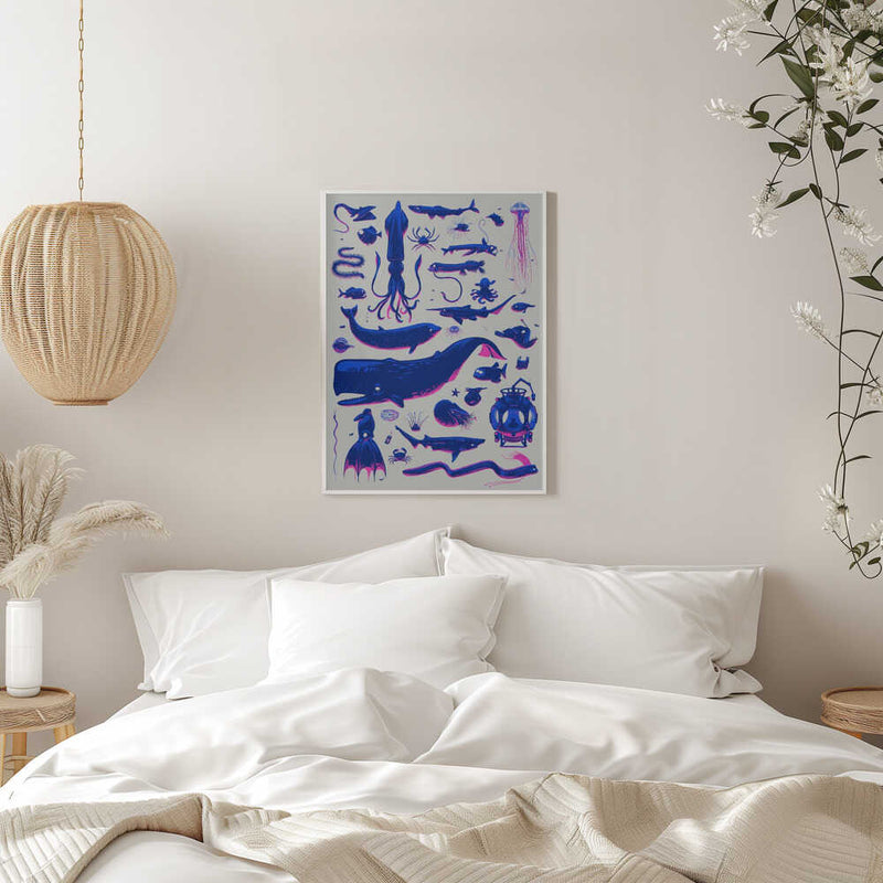 Creatures of the Deep - Stretched Canvas, Poster or Fine Art Print