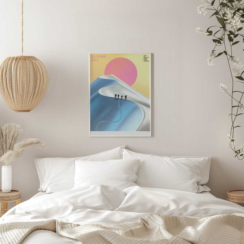 Alpine Ski - Stretched Canvas, Poster or Fine Art Print