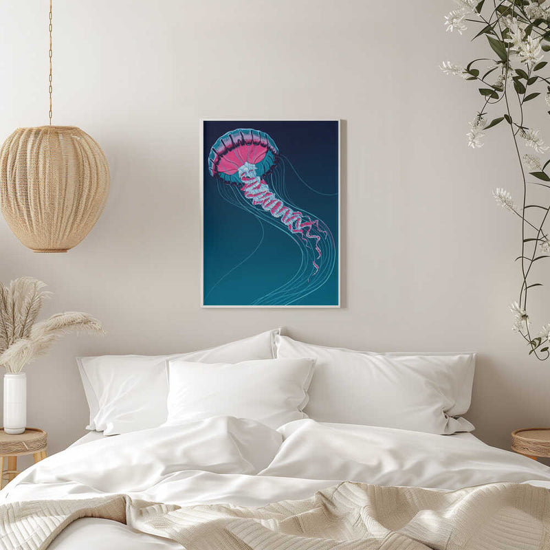 Lions Mane Jellyfish - Stretched Canvas, Poster or Fine Art Print