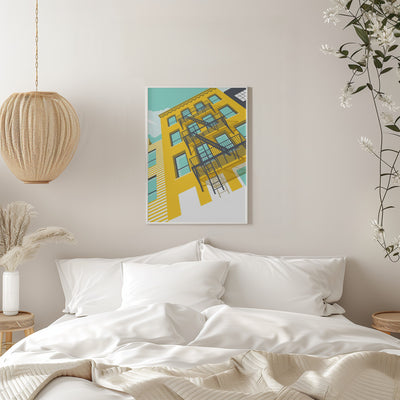 NYC Brooklyn Yellow - Stretched Canvas, Poster or Fine Art Print I Heart Wall Art