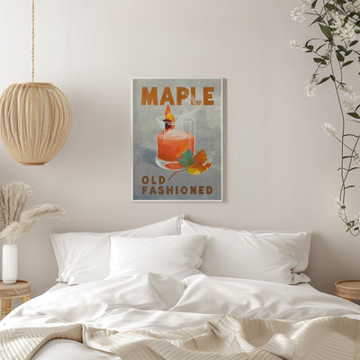 Maple Old Fashioned Cocktail - Stretched Canvas, Poster or Fine Art Print I Heart Wall Art