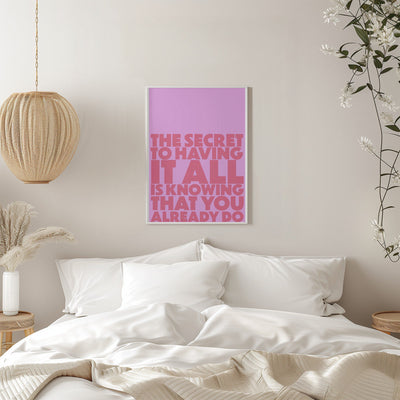 the secret - Stretched Canvas, Poster or Fine Art Print I Heart Wall Art