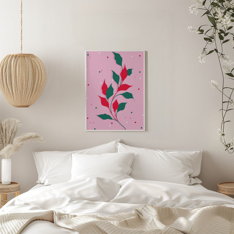 Blossoms in Crimson - Stretched Canvas, Poster or Fine Art Print I Heart Wall Art