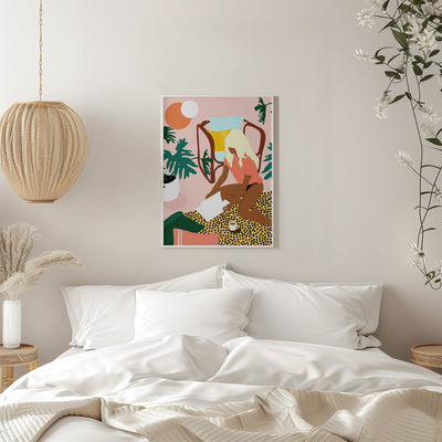 Chic Reading Corner - Stretched Canvas, Poster or Fine Art Print I Heart Wall Art