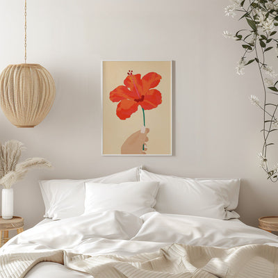 Hibiscus Affection - Stretched Canvas, Poster or Fine Art Print I Heart Wall Art