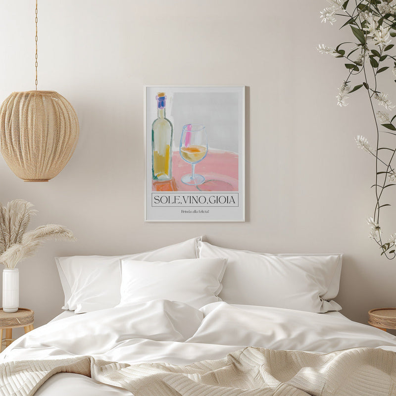 Sole, vino, gioia - Stretched Canvas, Poster or Fine Art Print I Heart Wall Art