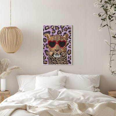 Leopard Print Leopard Pink - Stretched Canvas, Poster or Fine Art Print I Heart Wall Art