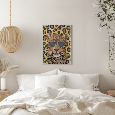 Leopard Print Leopard Yellow - Stretched Canvas, Poster or Fine Art Print I Heart Wall Art