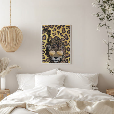 Leopard Print Jaguar Yellow - Stretched Canvas, Poster or Fine Art Print I Heart Wall Art