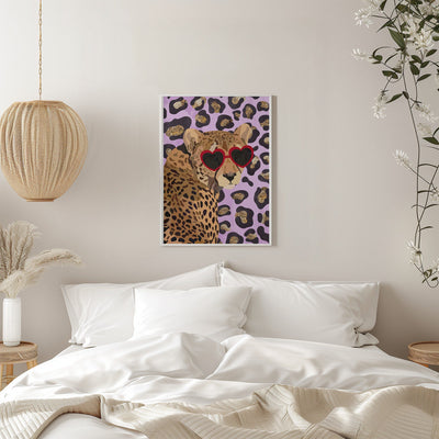 Leopard Print Pink - Stretched Canvas, Poster or Fine Art Print I Heart Wall Art