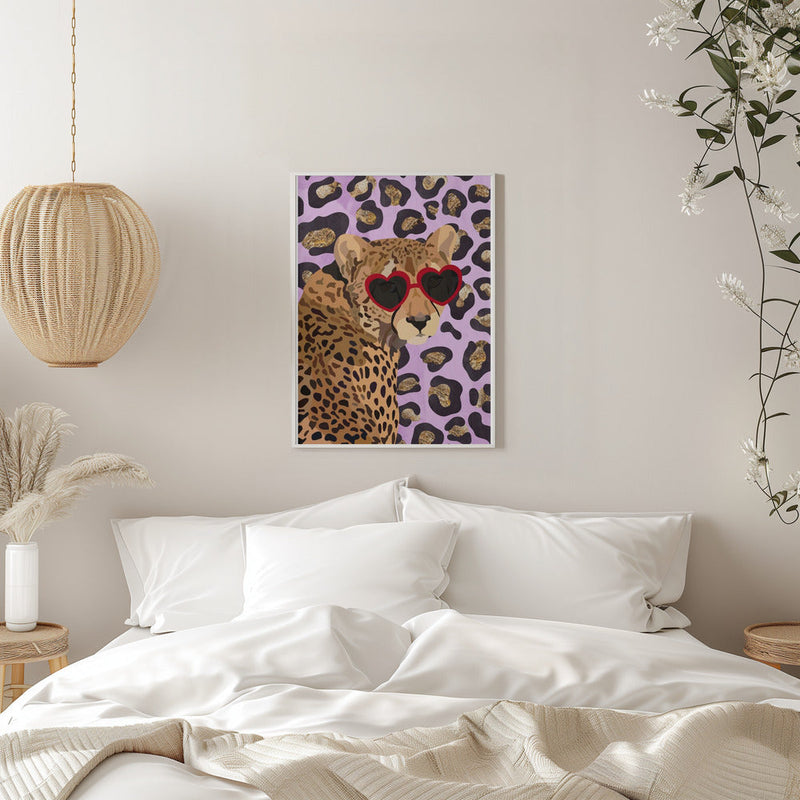 Leopard Print Pink - Stretched Canvas, Poster or Fine Art Print I Heart Wall Art