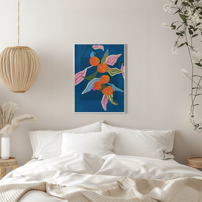 Lush Orange Botanicals - Stretched Canvas, Poster or Fine Art Print I Heart Wall Art