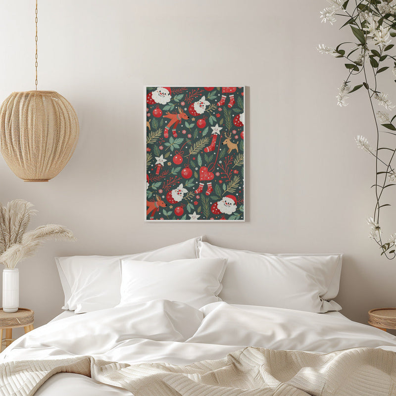 Merry Christmas Whimsy - Stretched Canvas, Poster or Fine Art Print I Heart Wall Art