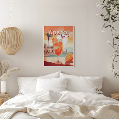 Aperol Spritz Tropical - Stretched Canvas, Poster or Fine Art Print I Heart Wall Art