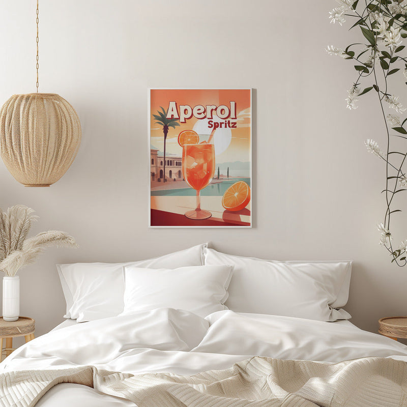 Aperol Spritz Tropical - Stretched Canvas, Poster or Fine Art Print I Heart Wall Art