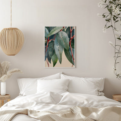 Minimalist Eucalyptus Botanical Art - Stretched Canvas, Poster or Fine Art Print I Heart Wall Art