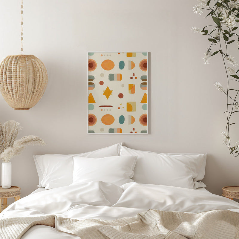 Pastel Minimalist Watercolor Shapes - Stretched Canvas, Poster or Fine Art Print I Heart Wall Art