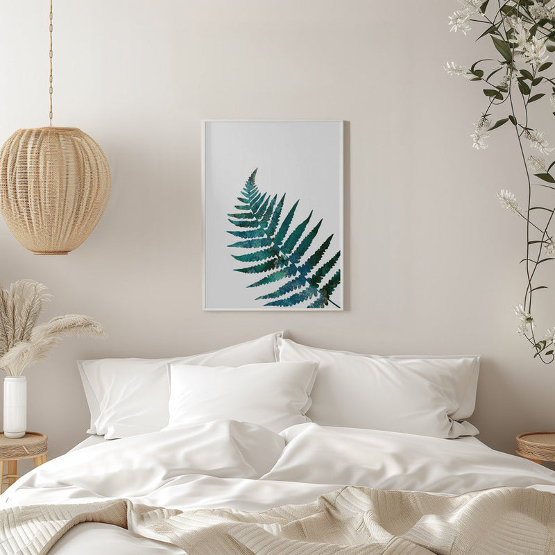 Watercolour fern - Stretched Canvas, Poster or Fine Art Print I Heart Wall Art