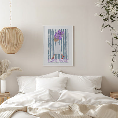 Flower Market Marche Rungis - Stretched Canvas, Poster or Fine Art Print I Heart Wall Art