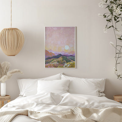 Moon Hills - Stretched Canvas, Poster or Fine Art Print I Heart Wall Art