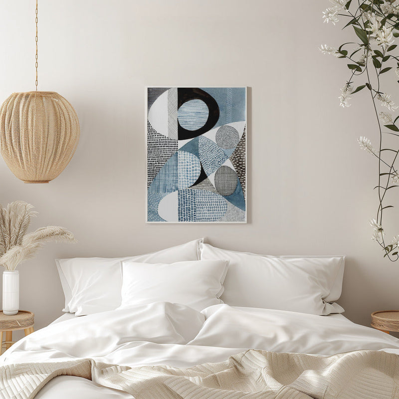 Geometric Patterns With Varying Shades - Stretched Canvas, Poster or Fine Art Print I Heart Wall Art