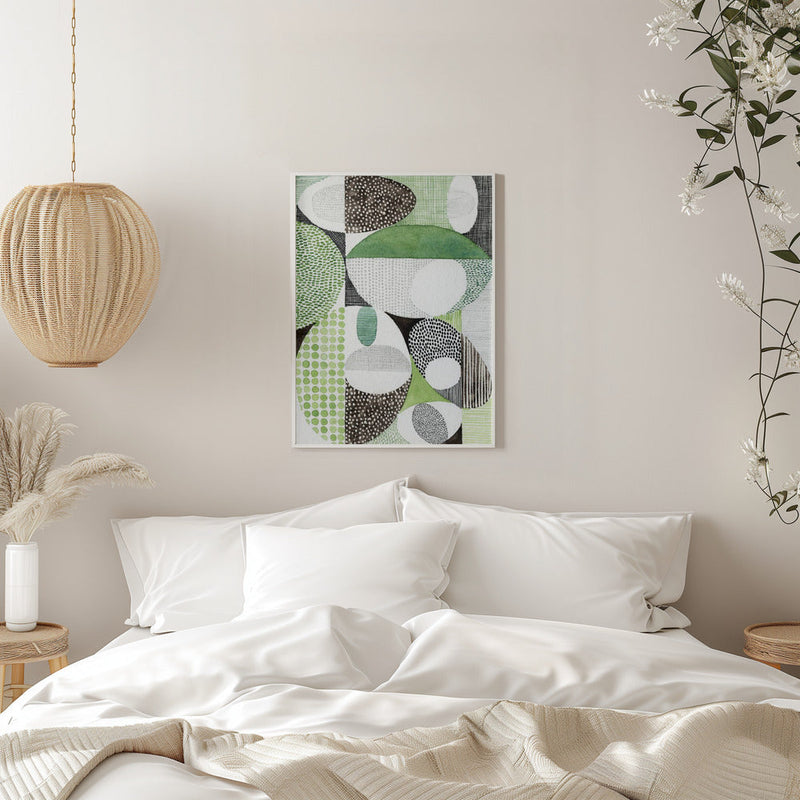 Geometric Shapes With Patterns - Stretched Canvas, Poster or Fine Art Print I Heart Wall Art