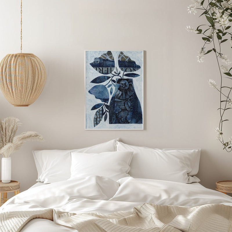 Indigo Blue Tulips - Stretched Canvas, Poster or Fine Art Print I Heart Wall Art