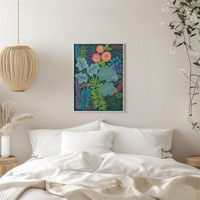 Modern Botanical Multi Colour - Stretched Canvas, Poster or Fine Art Print I Heart Wall Art