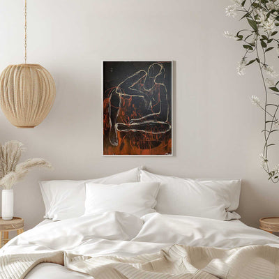 “Woman In Red” - Stretched Canvas, Poster or Fine Art Print