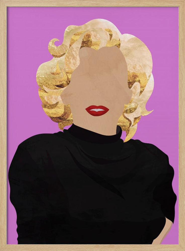 Faceless Marilyn Monroe Modern Art - Stretched Canvas, Poster or Fine Art Print I Heart Wall Art