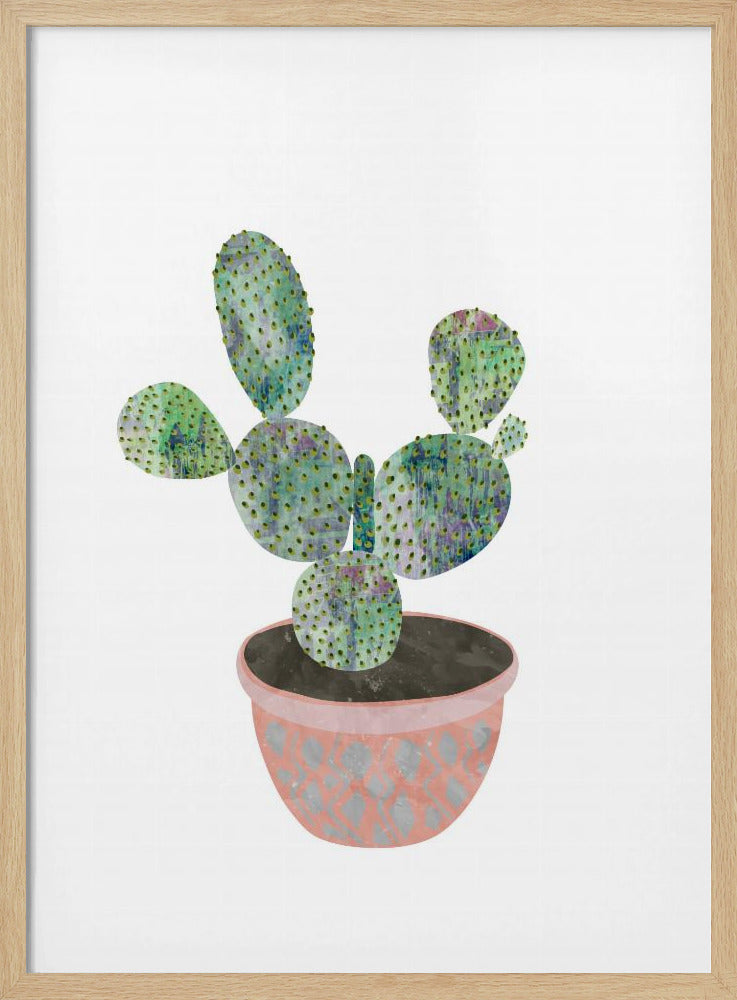 Boho scandi cactus 3 - Stretched Canvas, Poster or Fine Art Print I Heart Wall Art