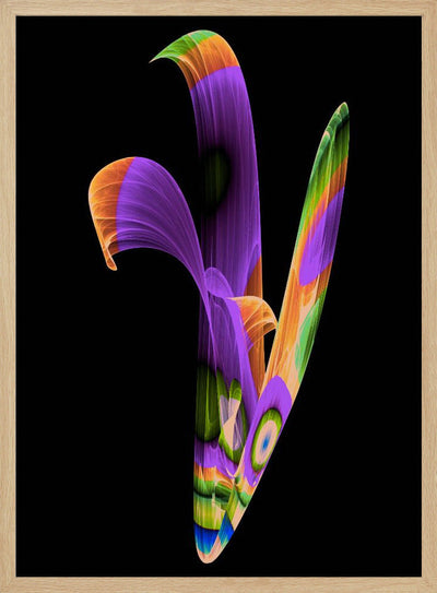 Digital Flower - Stretched Canvas, Poster or Fine Art Print I Heart Wall Art