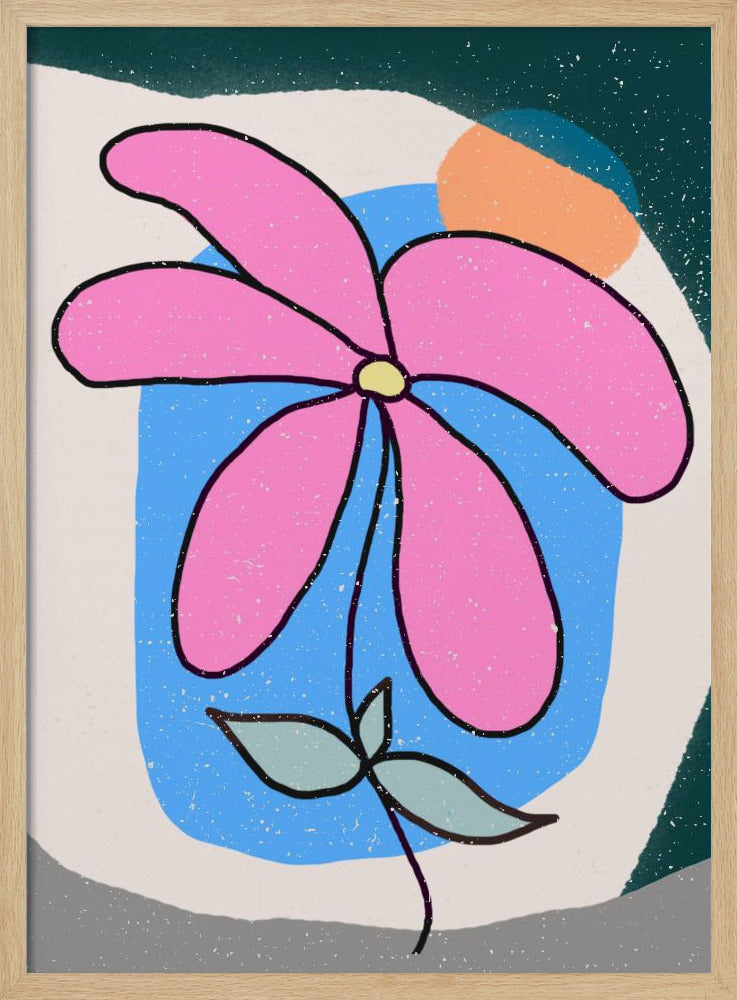 Pink Flower - Stretched Canvas, Poster or Fine Art Print I Heart Wall Art