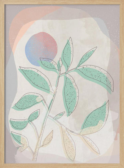 Pastel Leaves - Stretched Canvas, Poster or Fine Art Print I Heart Wall Art