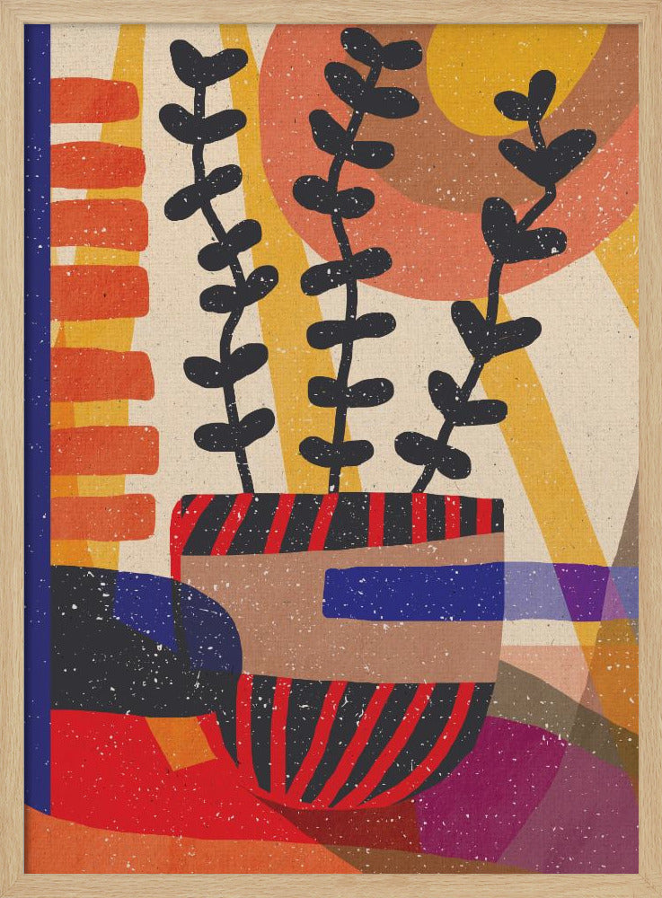 Plant in the Shadow - Stretched Canvas, Poster or Fine Art Print I Heart Wall Art