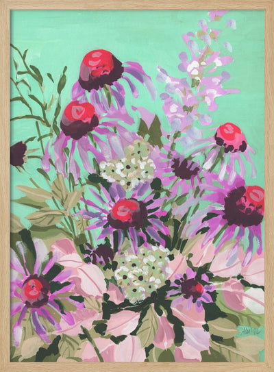 Echinacea Red And Pink - Stretched Canvas, Poster or Fine Art Print I Heart Wall Art