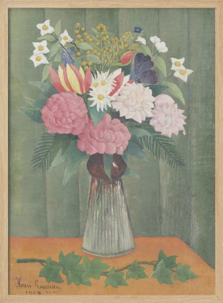 Flowers In a Vase - Stretched Canvas, Poster or Fine Art Print I Heart Wall Art