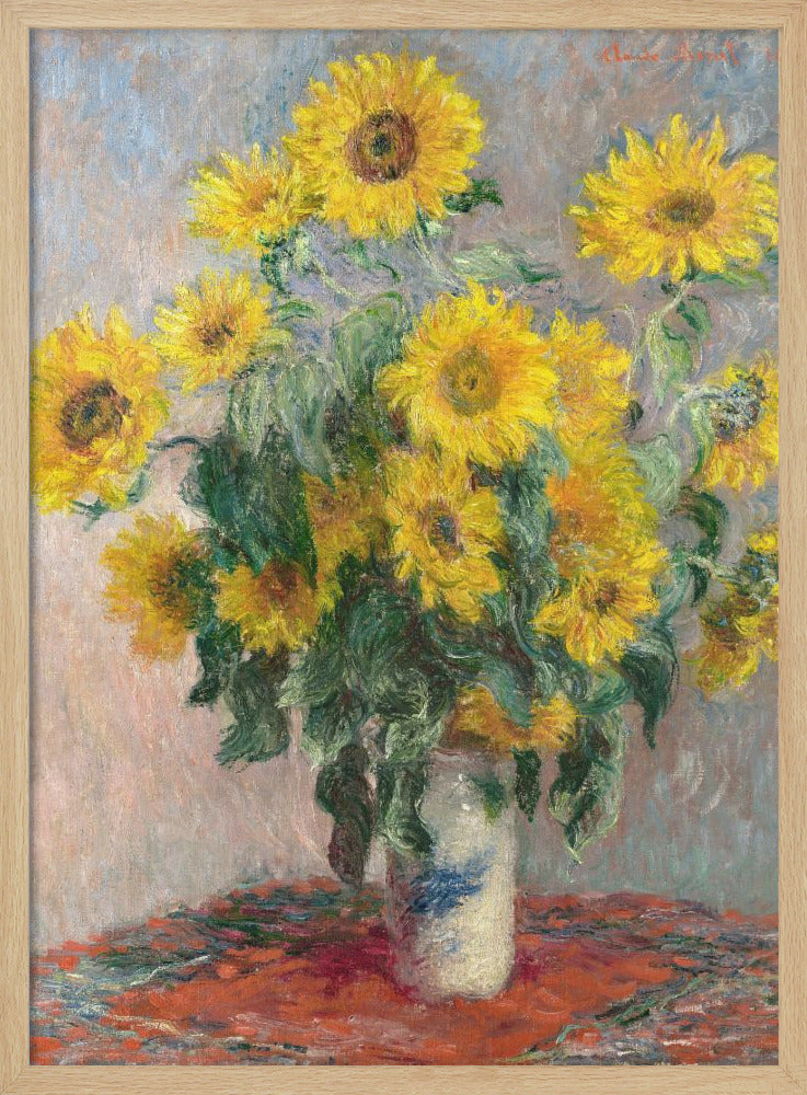 Bouquet Of Sunflowers - Stretched Canvas, Poster or Fine Art Print I Heart Wall Art