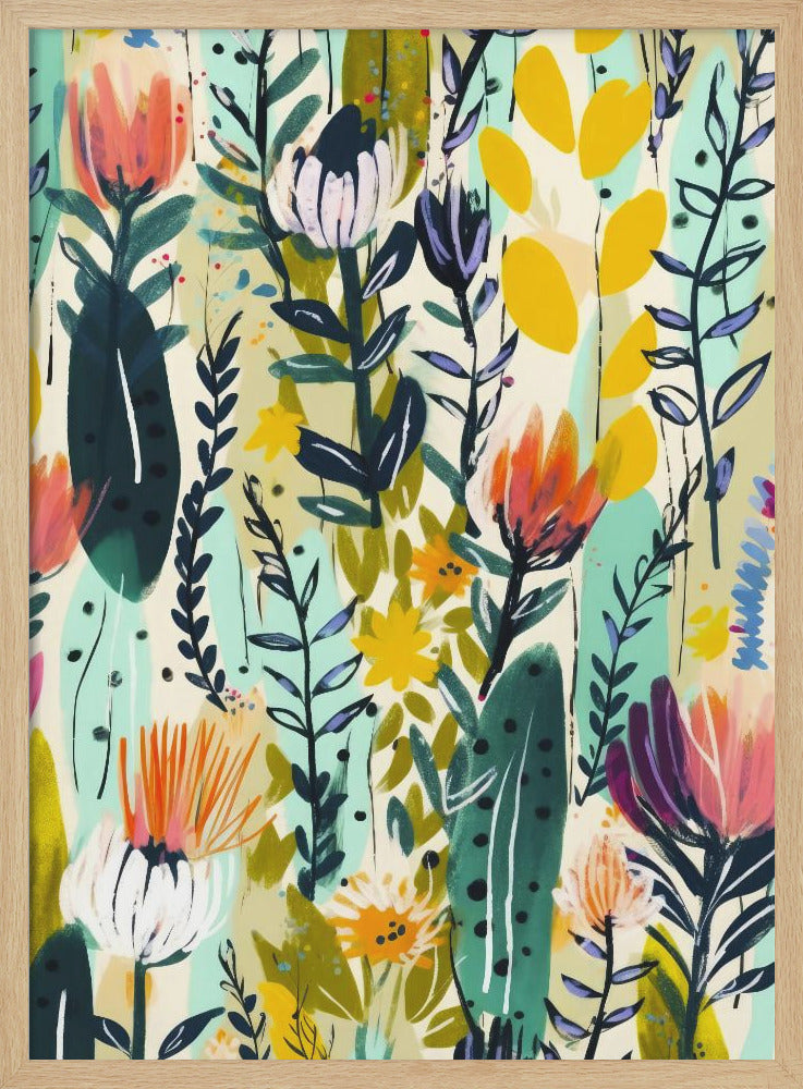 Rain Of Flowers - Stretched Canvas, Poster or Fine Art Print I Heart Wall Art