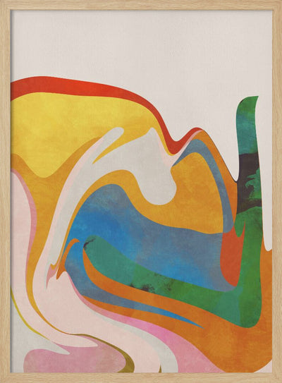 Organic Bauhaus Waved - Stretched Canvas, Poster or Fine Art Print I Heart Wall Art