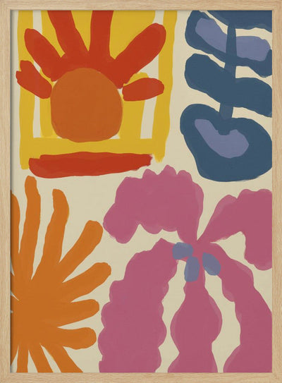 Happy Summer No 2 - Stretched Canvas, Poster or Fine Art Print I Heart Wall Art