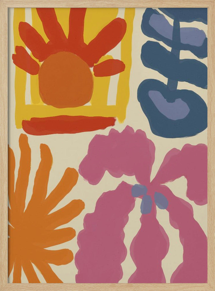 Happy Summer No 2 - Stretched Canvas, Poster or Fine Art Print I Heart Wall Art