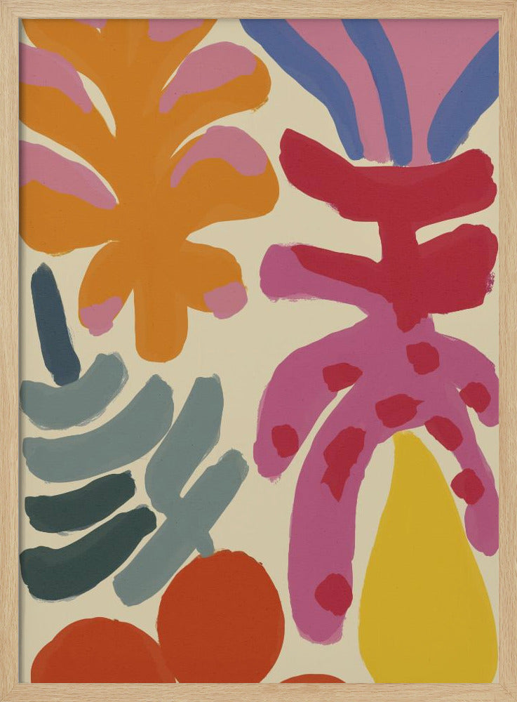 Happy Summer No 5 - Stretched Canvas, Poster or Fine Art Print I Heart Wall Art