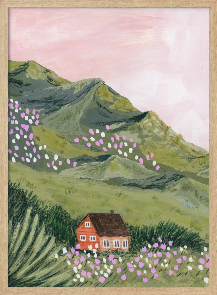 Mountain House - Stretched Canvas, Poster or Fine Art Print I Heart Wall Art