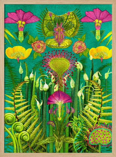 Electric Meadow.png - Stretched Canvas, Poster or Fine Art Print I Heart Wall Art