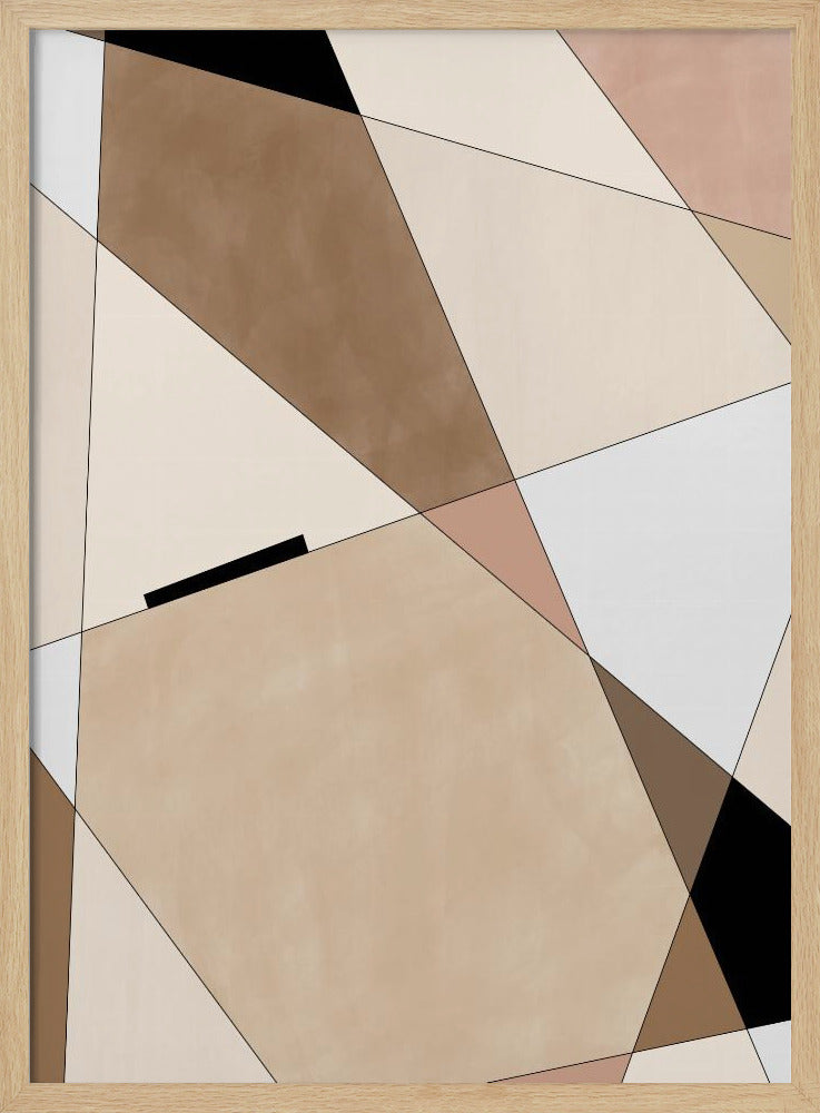 Geometric Beige art - Stretched Canvas, Poster or Fine Art Print I Heart Wall Art