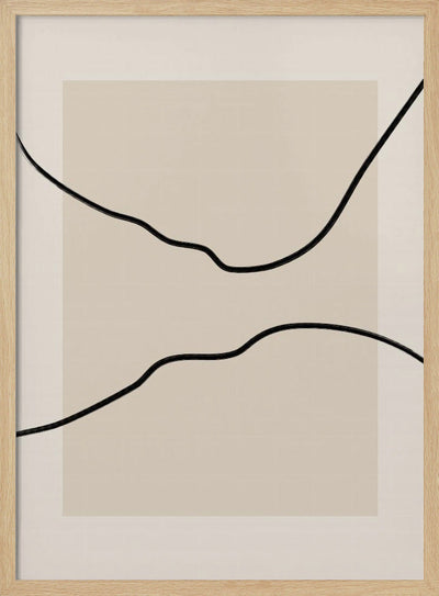 Soft Abstract Lines Art - Stretched Canvas, Poster or Fine Art Print I Heart Wall Art