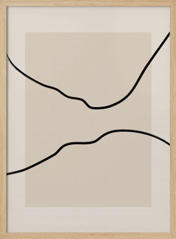 Soft Abstract Lines Art - Stretched Canvas, Poster or Fine Art Print I Heart Wall Art