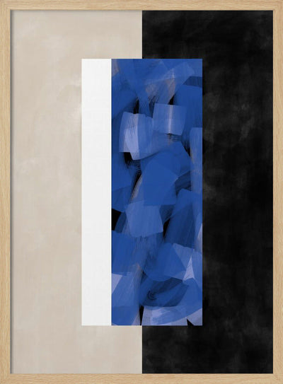 Blue Block Essence - Stretched Canvas, Poster or Fine Art Print I Heart Wall Art